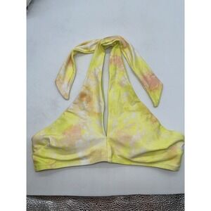 Aerie Women Yellow Tie Dye  Swimsuit Top XS